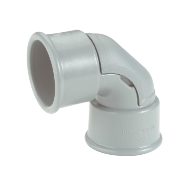Cotovelo com Janela PVC Antichama 90º - Tramontina
