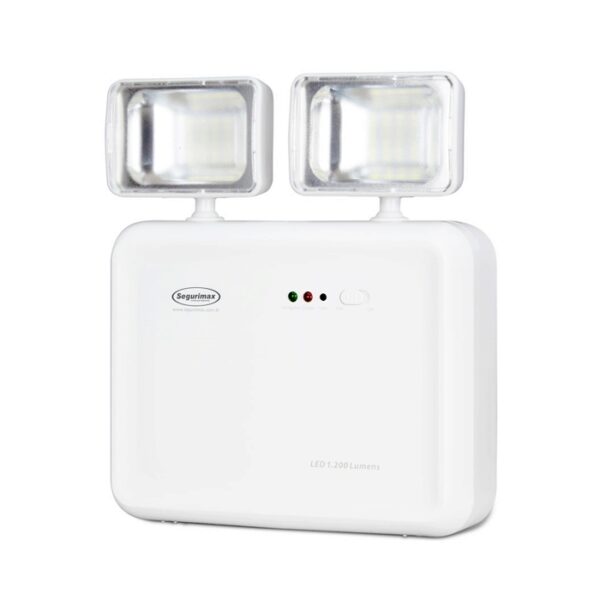 Iluminação de Emergência Led 1200 Lumens 2 Faróis - Segurimax