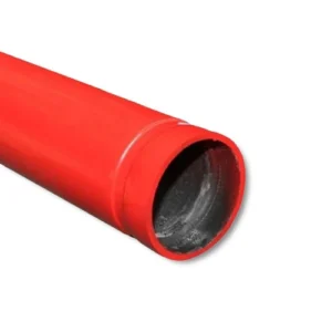Tubo Pintado Eletrostático (Vermelho RAL 3020) 60,32 NBR 5590 ASTM A53 SCH10 Ranhurado (Grooved) - 2" - (60,3MM)  BARRA
