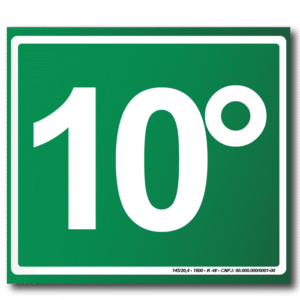 Sinalização de Emergência Fotoluminescente 10º Pavimento (S-17) - 15X15 - (Tamanho único)