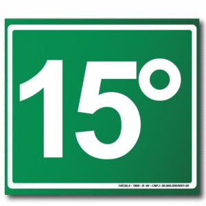 Sinalização de Emergência Fotoluminescente 15º Pavimento (S-17) - 15X15 - (Tamanho único)