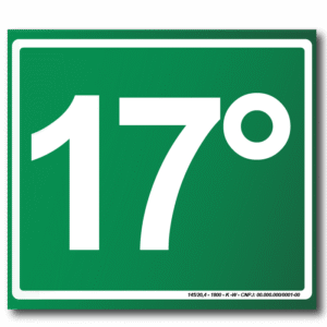 Sinalização de Emergência Fotoluminescente 17º Pavimento (S-17) - 15X15 - (Tamanho único)