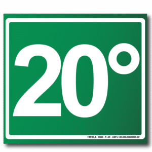 Sinalização de Emergência Fotoluminescente 20º Pavimento (S-17) - 15X15 - (Tamanho único)