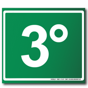 Sinalização de Emergência Fotoluminescente 3º Pavimento (S-17) - 15X15 - (Tamanho único)
