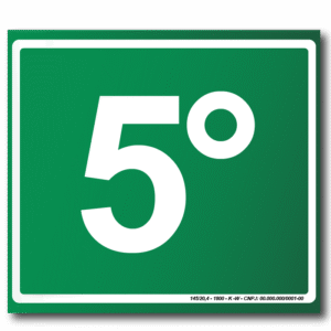Sinalização de Emergência Fotoluminescente 5º Pavimento (S-17) - 15X15 - (Tamanho único)