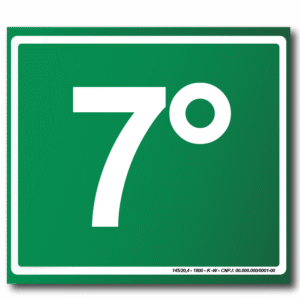 Sinalização de Emergência Fotoluminescente 7º Pavimento (S-17) - 15X15 - (Tamanho único)