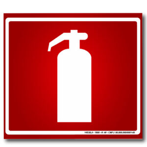Sinalização de Emergência Fotoluminescente Extintor de Incêndio (Genérica) - (E-5) - 20X20 - (Tamanho Único)