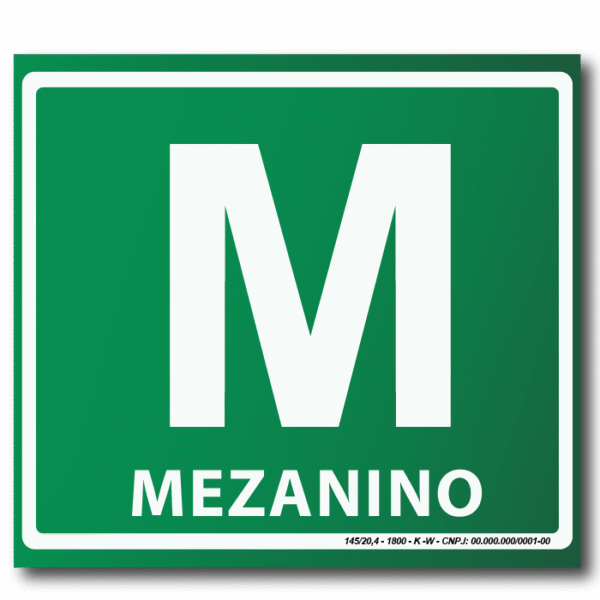 Sinalização de Emergência Fotoluminescente Pavimento Mezanino (S-17) - 15X15 - (Tamanho único)