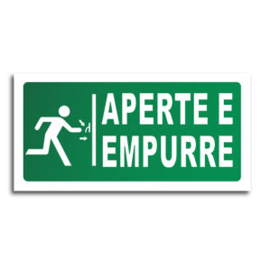 Sinalização de Emergência Fotoluminescente Aperte e Empurre (S-18) - 12X24 - (P)
