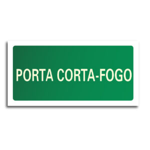 Sinalização de Emergência Fotoluminescente Porta Corta-Fogo (S-20) - 12X24 - (P)