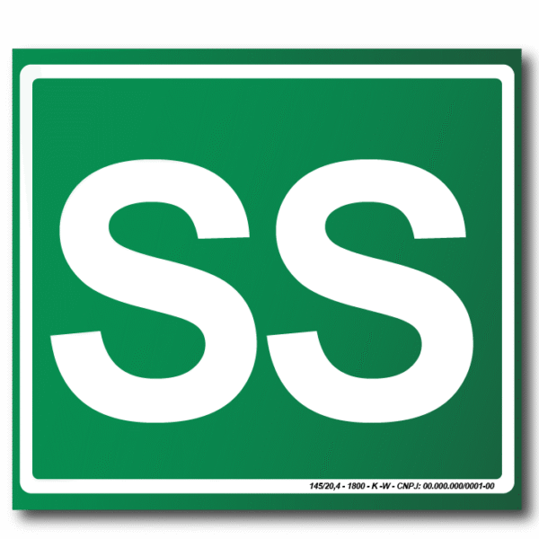 Sinalização de Emergência Fotoluminescente Pavimento Subsolo (S-17) - 15X15 - (Tamanho único)