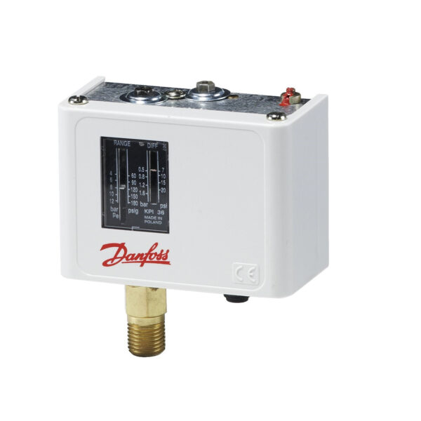 Pressostato KPI 36 - Danfoss - 2,0 a 12,0 bar - Dif 0,5 a 1,6 bar - 1/4" - 060-316966