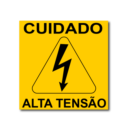 placa de sinalização ALTA TENSÃO