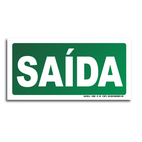 Sinalização SAIDA